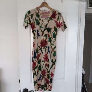 Zara Multicolor Floral Midi Dress